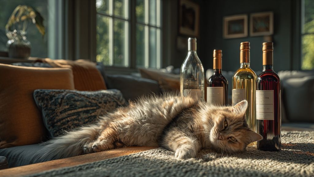 Le vin, un danger pour nos amis les chats
