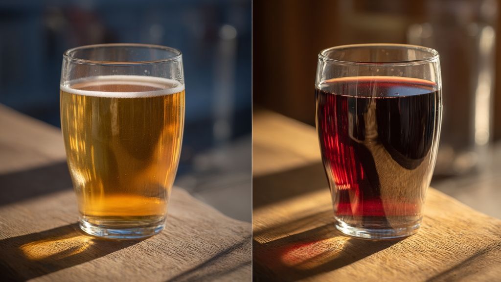 Les calories dans la bière, à titre de comparaison