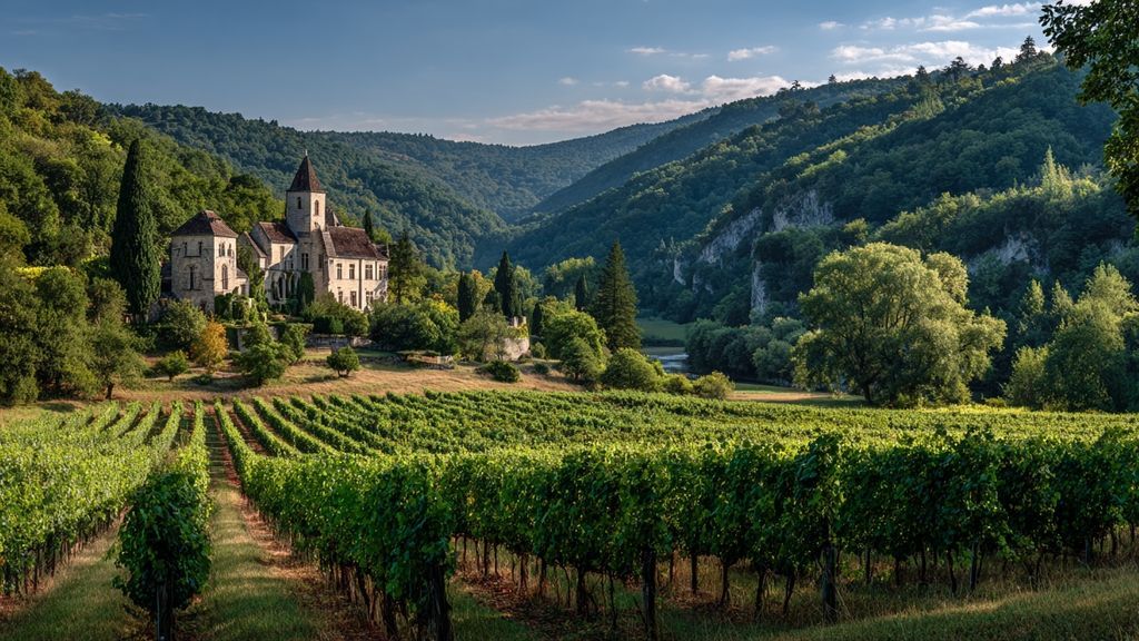 Les vignobles aux alentours de la villa