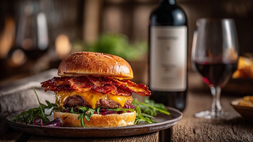 Optez pour le Pinot Noir avec votre burger au bacon